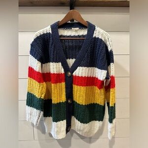 Debut Colorful Striped Women's Cardigan Sweater- size S/M